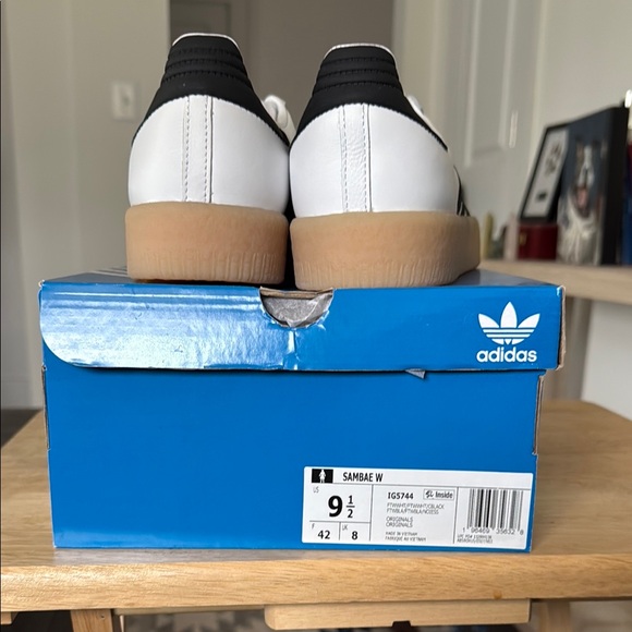 Women’s Adidas Sambae White, Black and Beige Sneakers - Picture 3 of 5